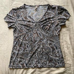 Brown Floral Babydoll Top